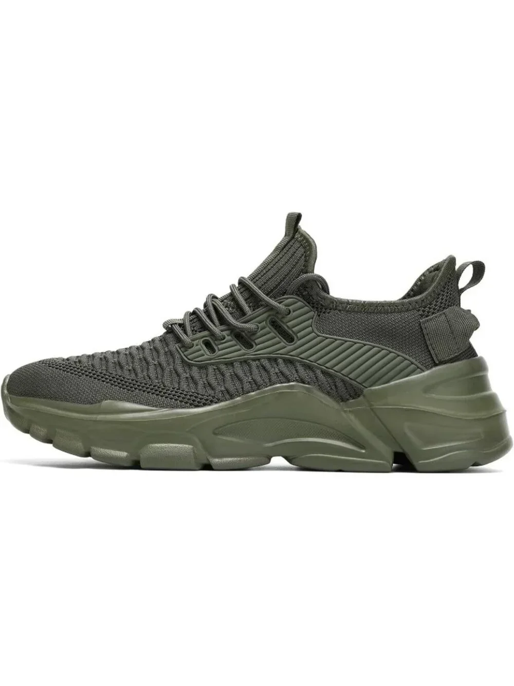 Men's Green Lightweight Non Slip Resistant Athletic Sports Walking Sneakers
